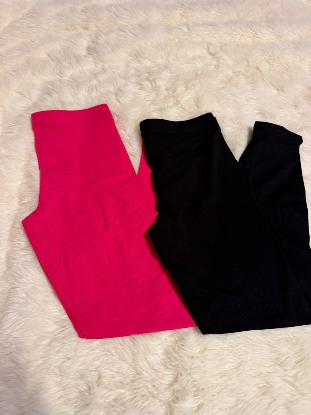 Pink and Black High-Waist Leggings for girls
